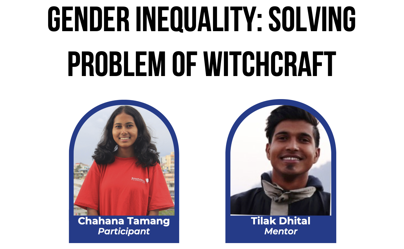 <ul><li>Conducted a session with 30-40 students in Shree Azad Secondary School, Panchkhal discussing impacts of witchcraft accusations using individual and group activities. </li><li>Raised awareness among students who were previously unaware about the issue and/or its impact.</li><li> Learnt about social, legal and personal implications, adapting project to different situations and audiences, engaging others in topics, presentation skills, getting feedback and continuous improvement</li></ul>
        In Kavrepalanchok, Chahana Tamang tackled a deeply rooted and complex issue: accusations of witchcraft. Through her session with 30–40 students at Shree Azad Secondary School at Panchkhal she used group discussions and personal reflections to raise awareness of the harmful effects of this practice—particularly on women. The conversations helped students recognize the cultural dynamics at play and the legal and social consequences of such accusations. Chahana gained experience in tailoring her message to different audiences, collecting feedback, and improving her presentation and facilitation skills in real time.