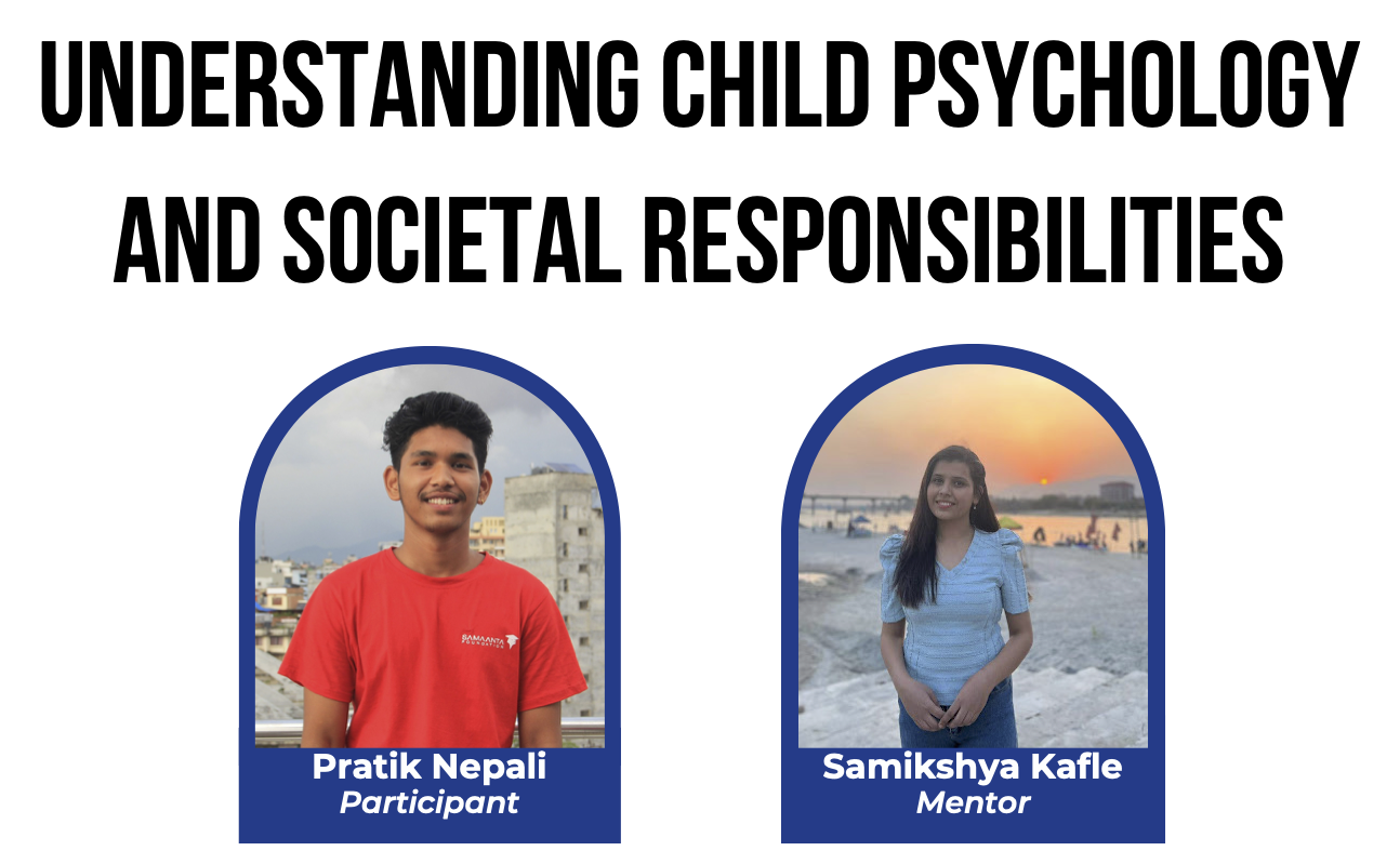 <ul><li>Problem context: In Nepal, over 80% of the children aged 1-14 experience some form of corporal discipline at home.</li><li>Presented to 20 people in the community about parenting styeles, child psychology and learning behaviour of children.</li><li>Interacted through audio-visual methods, personal-experience rooted discussions</li><li>Learnt: problem solving and critical thinking, gained confidence and enthusiasm about doing projects, speaking skills, research skills</li></ul>
        With a passion for psychology and social responsibility, Pratik Nepali led a powerful session in Sindhupalchowk on child development and parenting. In Nepal, over 80% of children experience corporal punishment at home—a statistic Pratik sought to change through awareness and empathy. He gathered 20 community members to explore parenting styles, child psychology, and the unseen impacts of everyday behaviors. Using videos, presentations, and space for personal storytelling, he created an open, reflective environment. The project boosted his confidence, research abilities, and communication skills while deepening his commitment to child well-being.